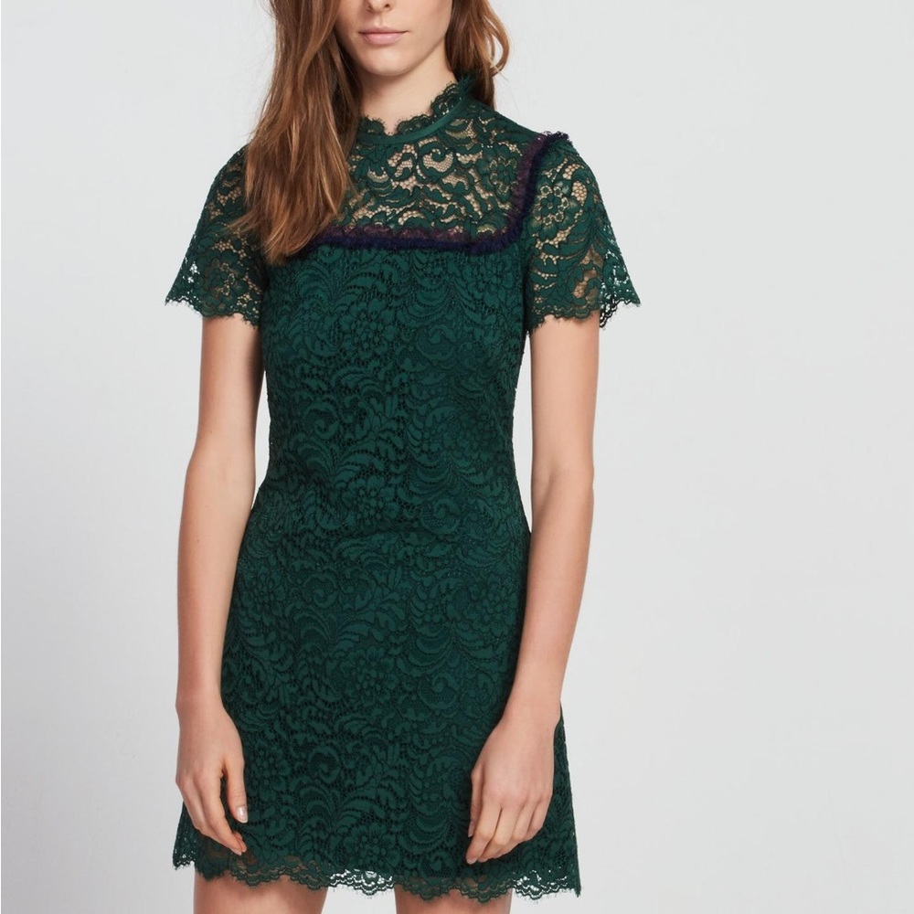Sandro Green Lace Dress